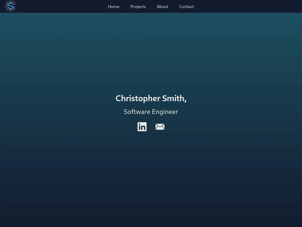 A screenshot of the first version of my portfolio.